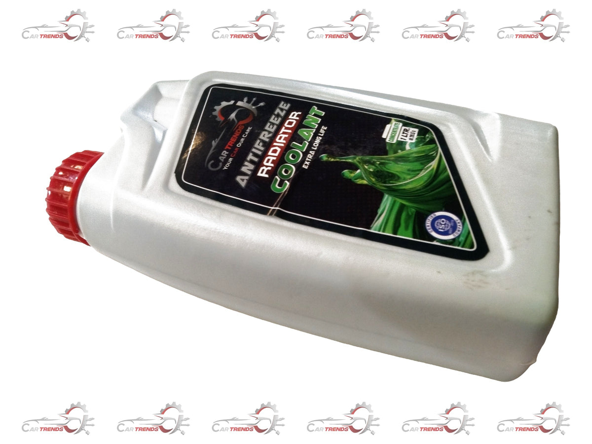 CARTRENDS green 1-liter coolant bottle for all car models and variants, shown in the image with product label and packaging.