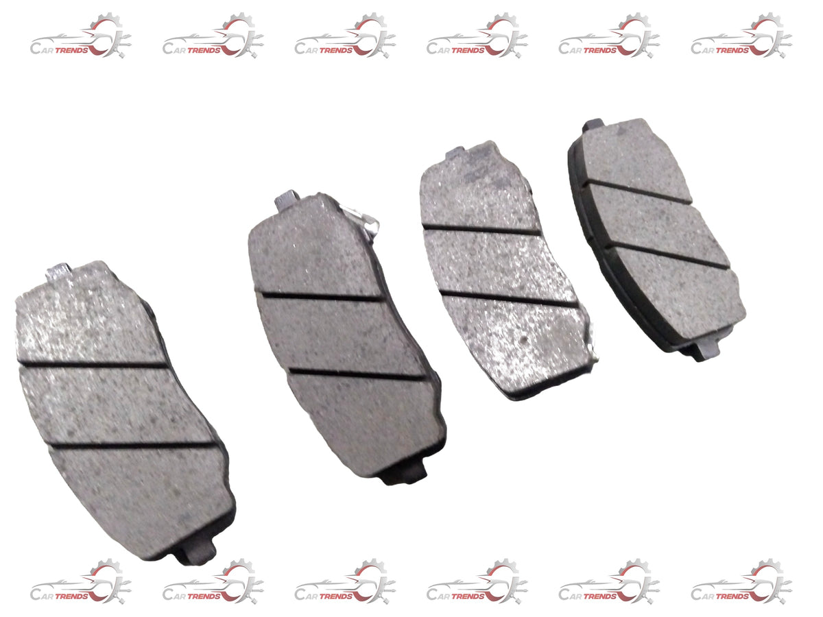 Front brake pad for Hyundai Grand i10, Xcent, Nios, Aura by CarTrends, shown with detailed friction surface and backing plate.