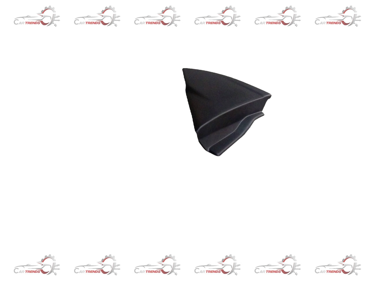 Maruti Suzuki garnish for front pillar outer right side, black color, vehicle exterior component, shown on a car.