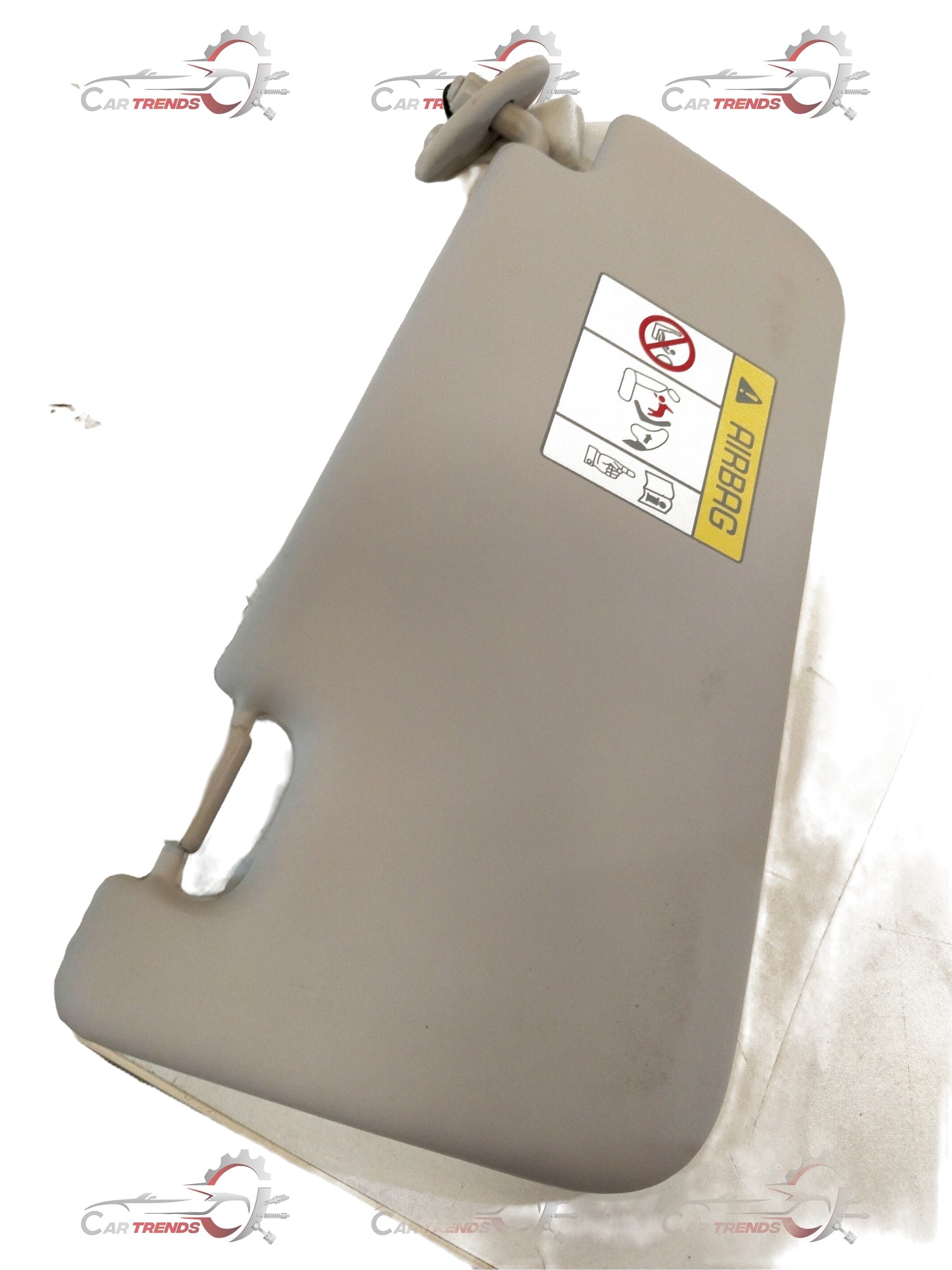 CarTrends SUNVISOR LH CO-DRIVER | SCORPIO-N | WITH MIRROR - LIGHT GREY |  #2303CZ100031N 2303CZ100031N - Left view