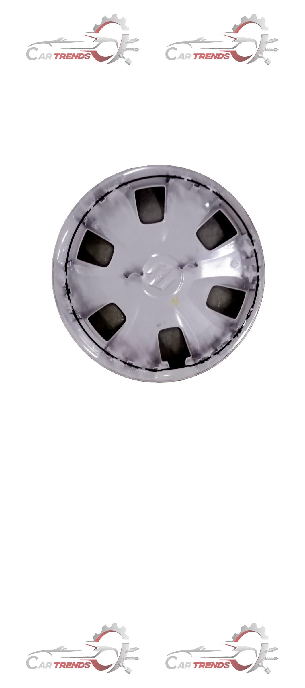Maruti Suzuki WagonR wheel cover, stylish black automotive accessory with Maruti Suzuki branding, designed for wheel protection.