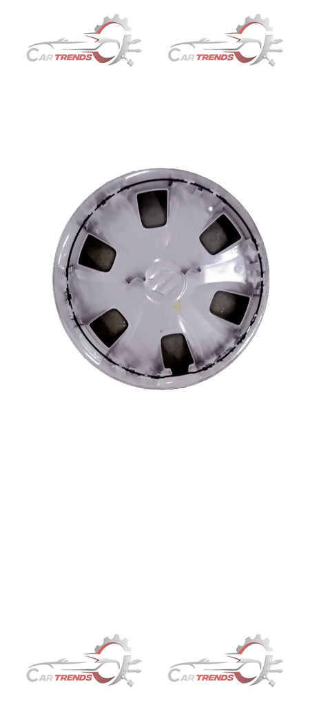 Maruti Suzuki WagonR wheel cover, stylish black automotive accessory with Maruti Suzuki branding, designed for wheel protection.