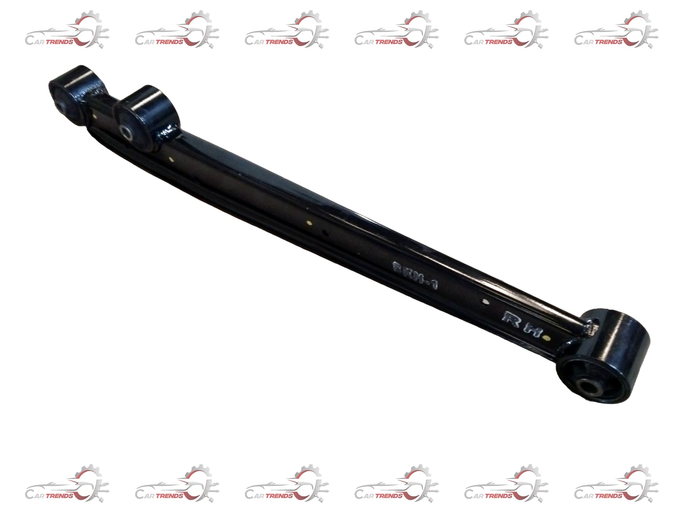 Maruti Suzuki rear right ARM assembly trailing for Baleno vehicle, showing metal components and mounting points.
