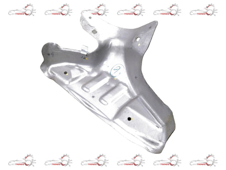 CarTrends Nissan Micra exhaust manifold cover, showing a black metal part with mounting holes and textured surface close-up.
