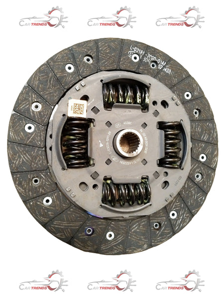 Mahindra clutch disc assembly for Bolero, Scorpio, Thar, Xylo; shows clutch disc with friction material and pressure plate components.