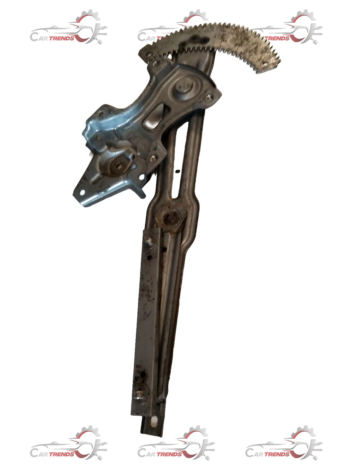 Datsun Go right front door window regulator assembly by CarTrends, showing the metal mechanism and cable components.