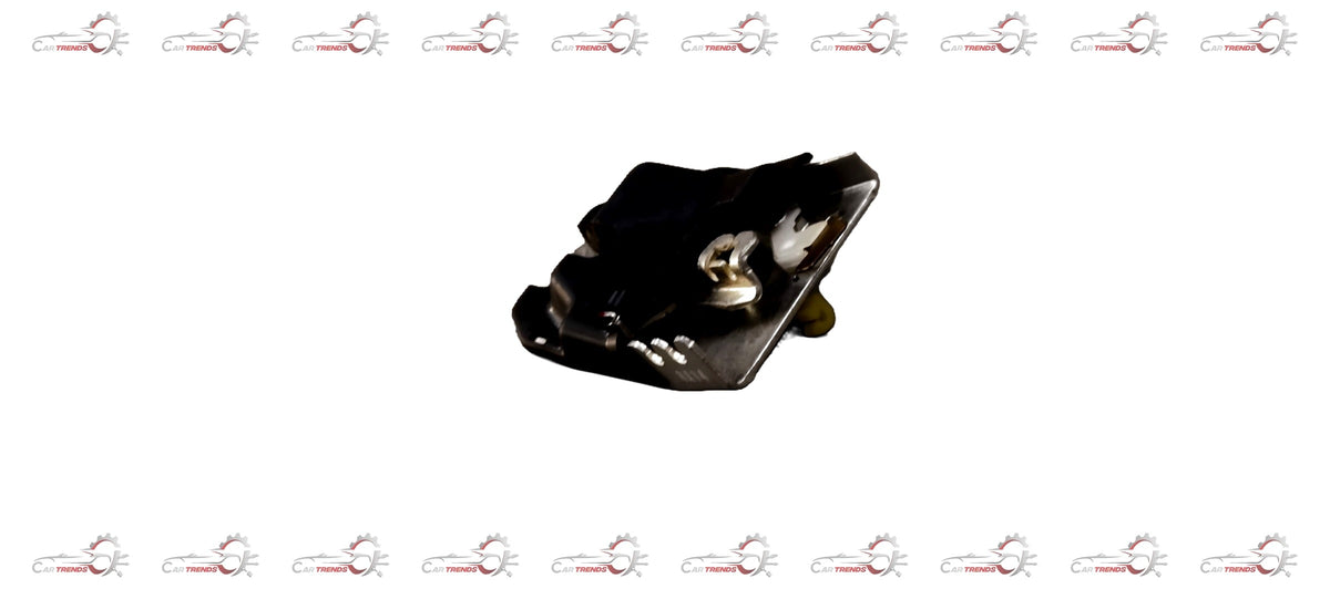 Chevrolet Aveo trunk lid latch assembly by General Motors, showing the metal latch mechanism and mounting points in close-up.