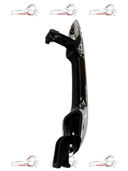Hyundai Seltos outer door handle, left side, with keyhole, in black finish, designed for Kia Seltos vehicles.