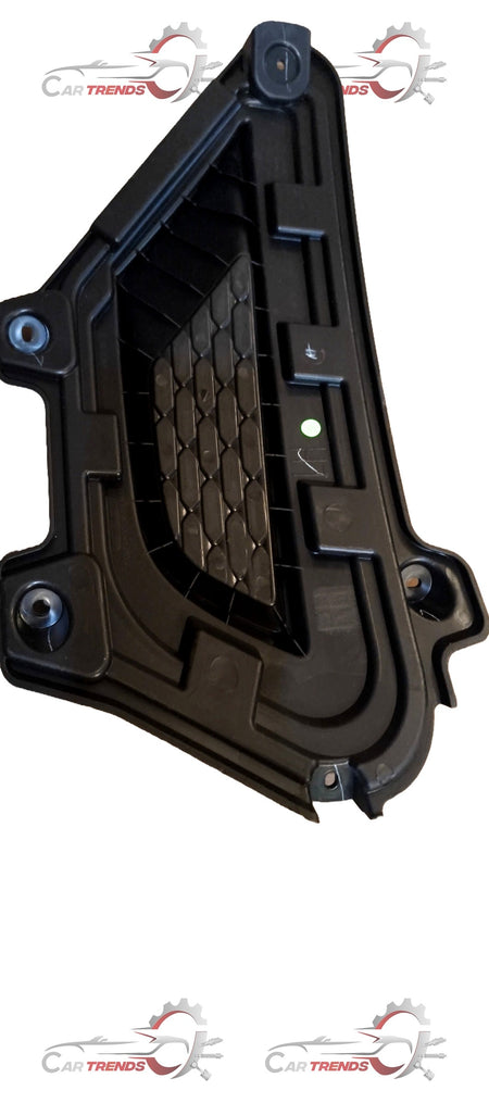 Hyundai I20 Active left side fog light cover by CarTrends, showing a black plastic protective lens cover with mounting tabs.