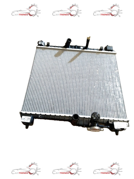 Maruti CarTrends radiator for Celerio 2nd Gen, Alto K10, S-Presso K10C petrol and CNG models, shown in a clean automotive setting.