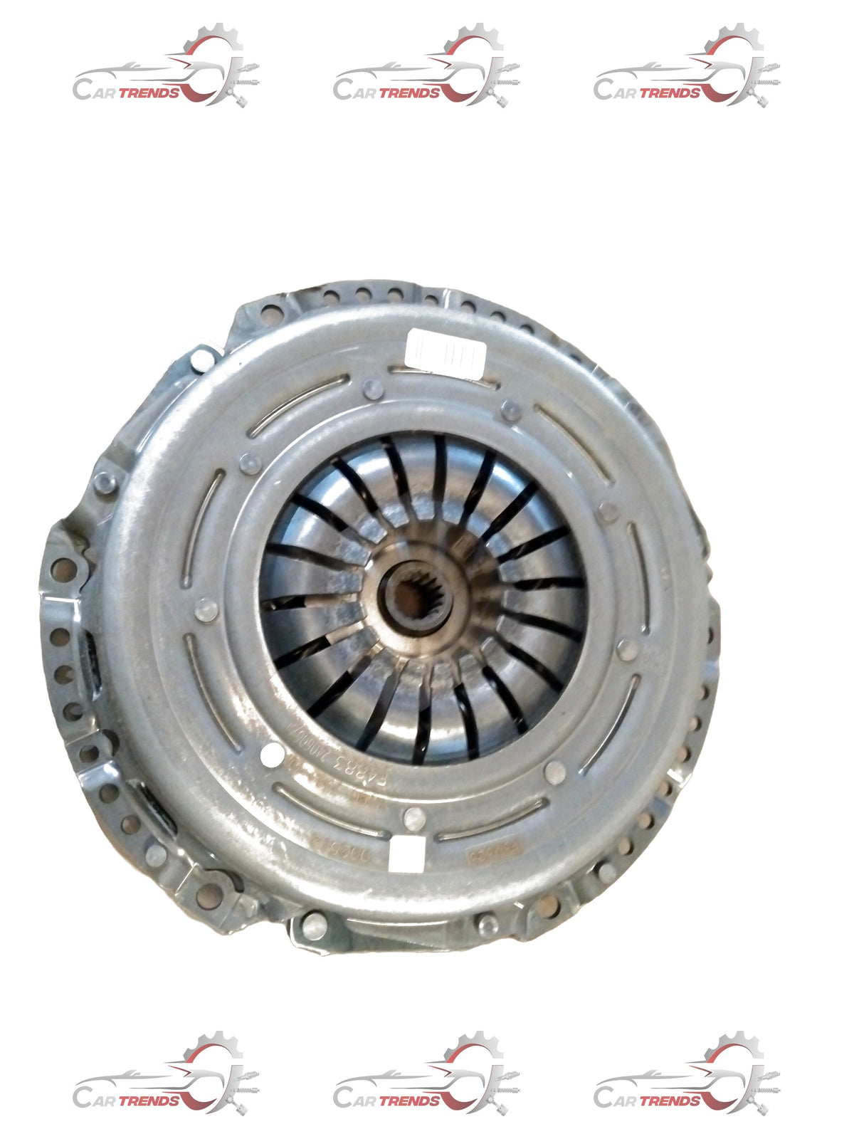 Ford clutch assembly spare part by CarTrends, showing the clutch plate and pressure plate for vehicle transmission repair.