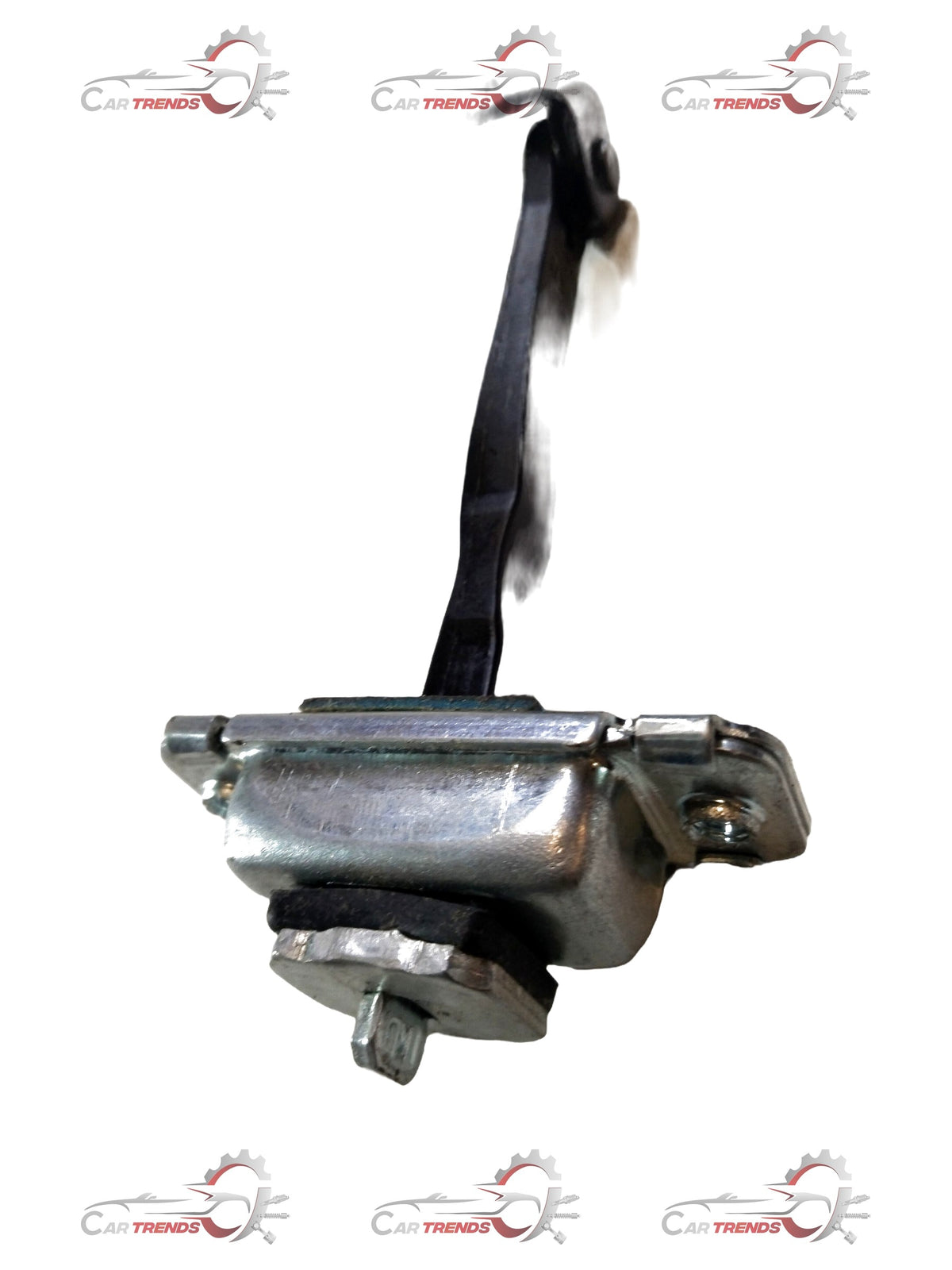 Hyundai rear left door checker assembly, part #7948002000, showing the metal and plastic components in a close-up image.