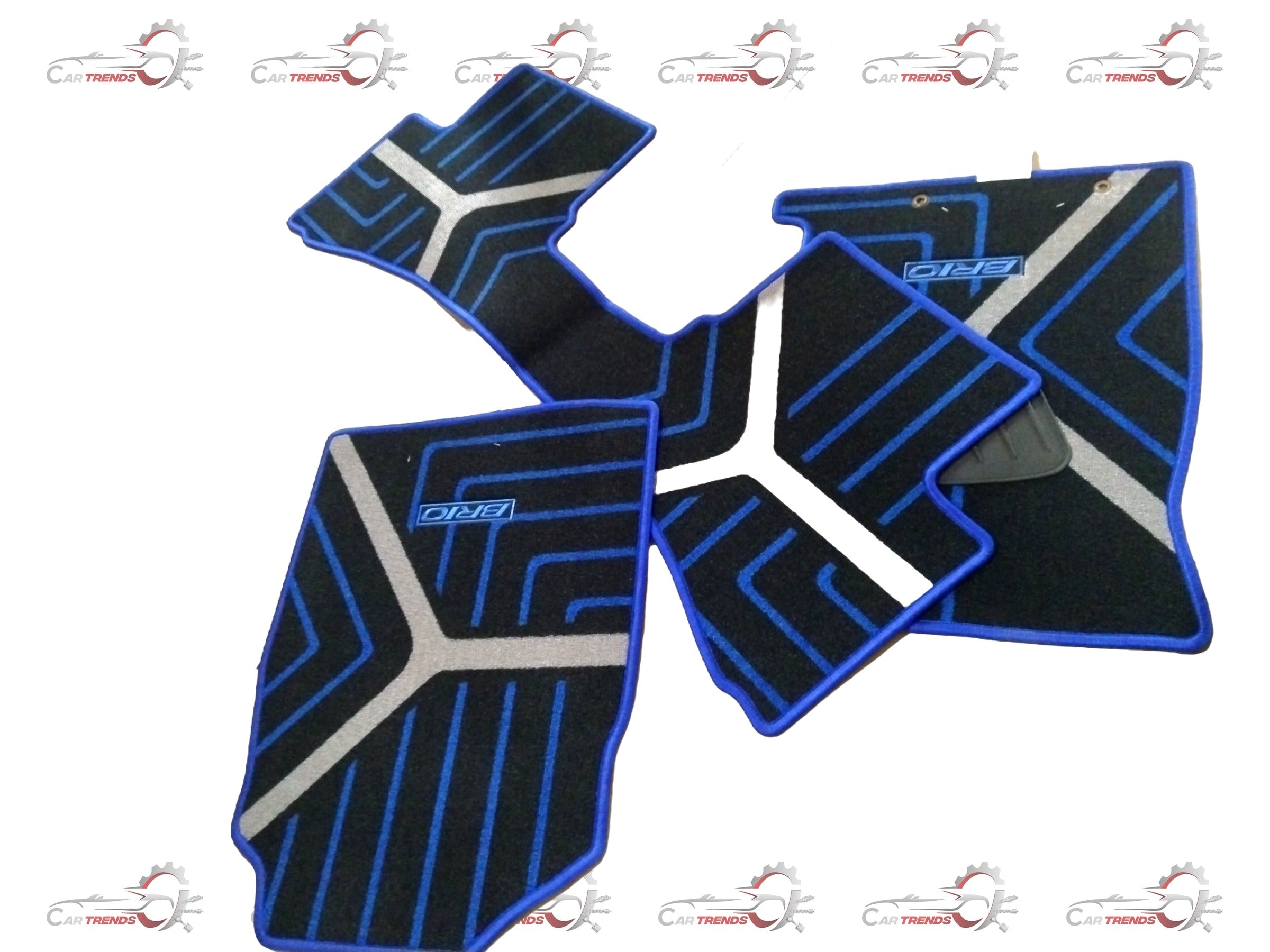 Blue Honda floor mat for City, Amaze, Elevate, WR-V models, featuring a durable design with textured surface.