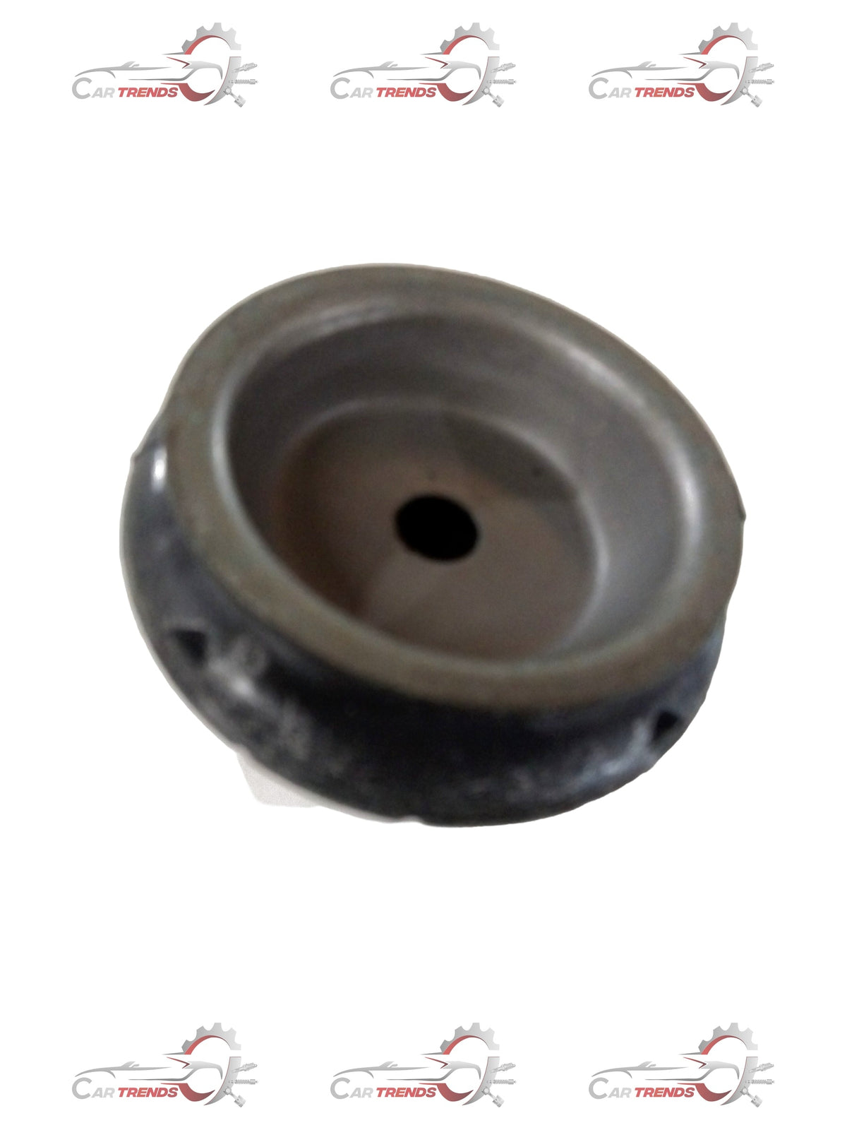 CarTrends shock absorber mount for Ertiga, automotive spare part in black with metal components, shown in two images.