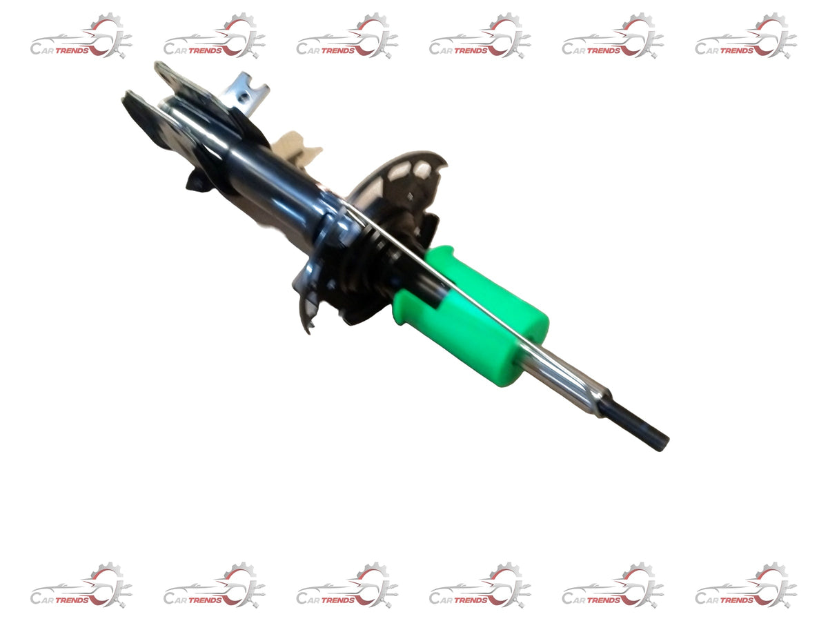 Maruti Suzuki front strut assembly with spring, showing the coil spring and shock absorber components.