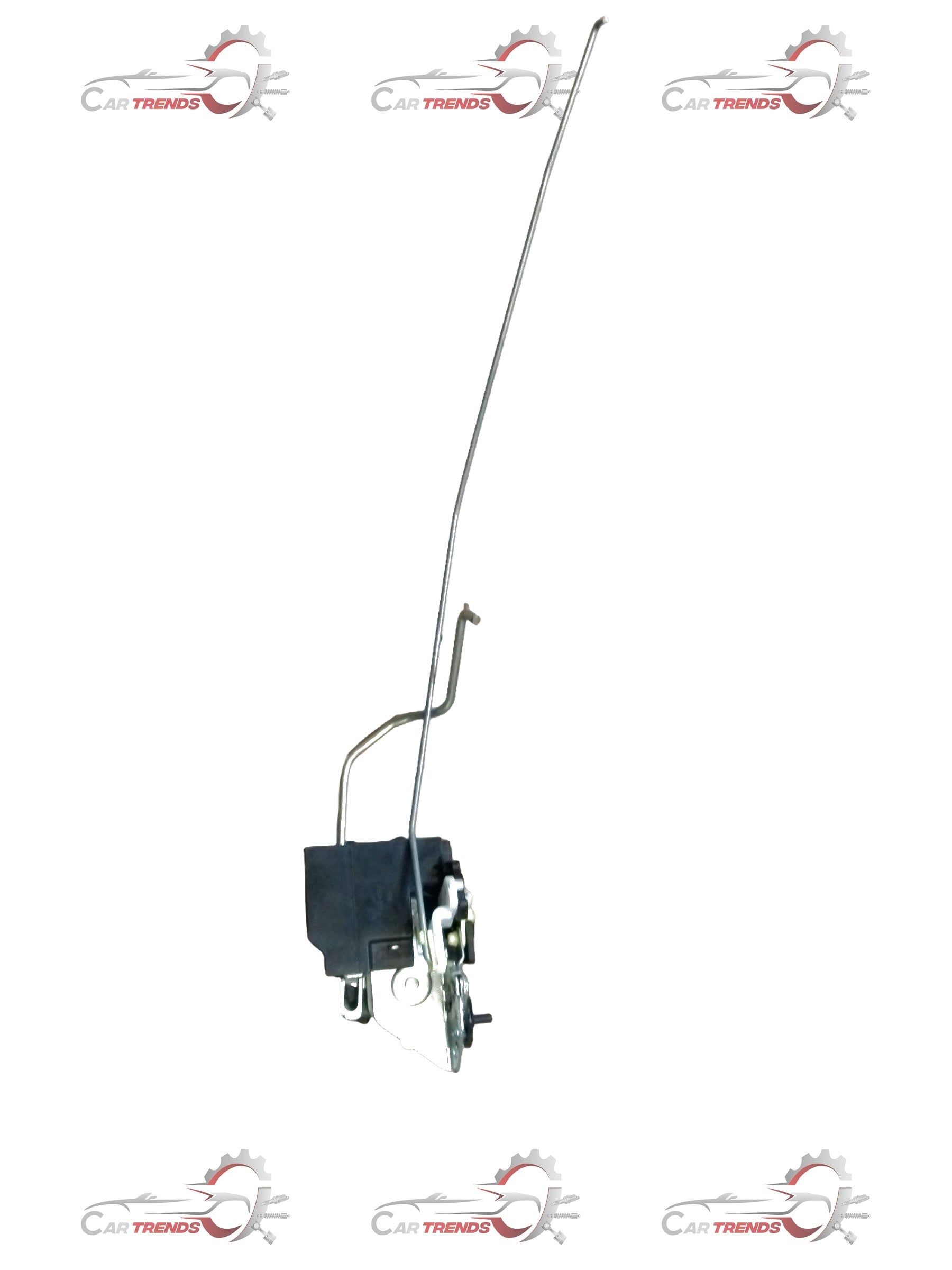 Hyundai I10 rear right door latch showing the metal latch mechanism and mounting components in a close-up view.