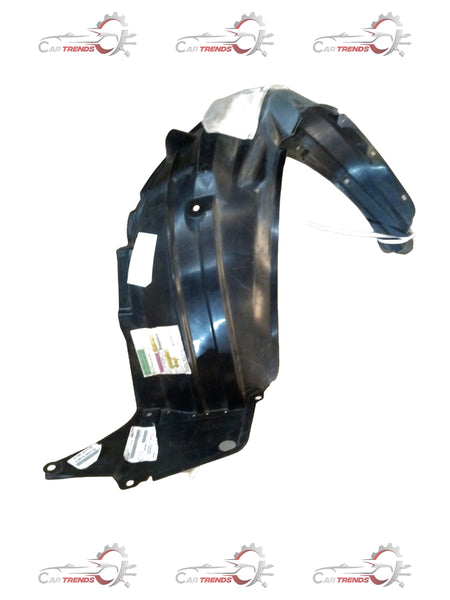 Toyota front left fender liner, part #538760D110, showing the black plastic wheel well liner with mounting points.