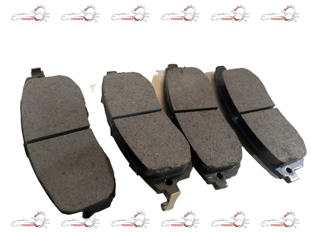 Front brake pad for Maruti Suzuki Brezza and Baleno, showing the new Maruti Suzuki branded brake pad with metal backing plate.