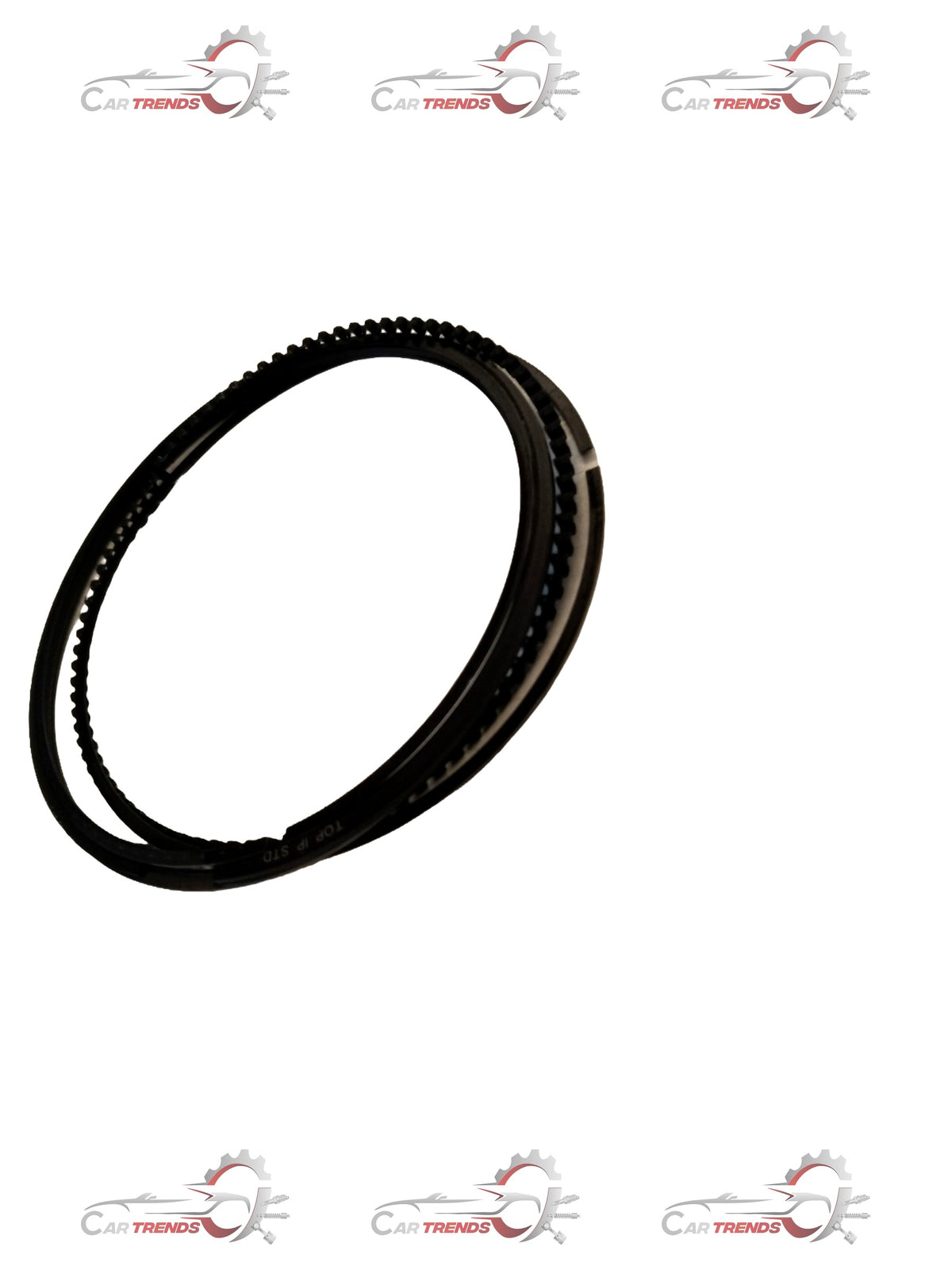 Maruti Suzuki piston ring set for A-Star engine, showing metal piston rings with detailed grooves and branding.