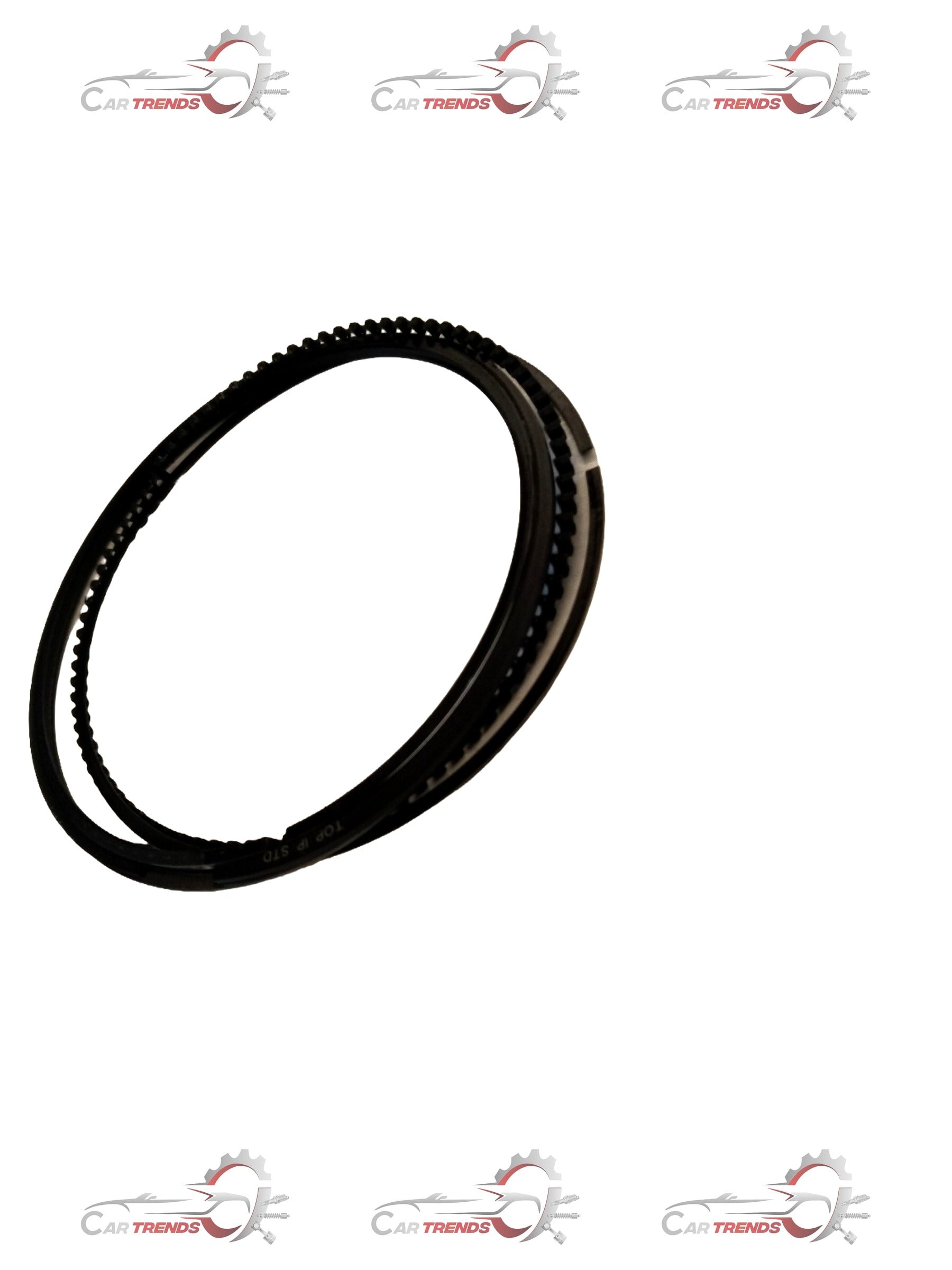 Maruti Suzuki piston ring set for A-Star engine, showing metal piston rings with detailed grooves and branding.