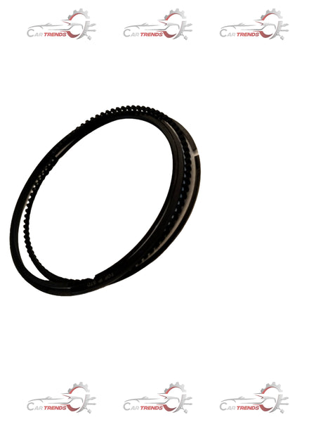 Maruti Suzuki piston ring set for A-Star engine, showing metal piston rings with detailed grooves and branding.