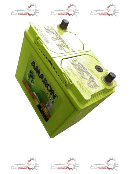 Honda Amaron Pro 55B24LS car battery with buyback offer, showing the battery's top terminals and branding details.
