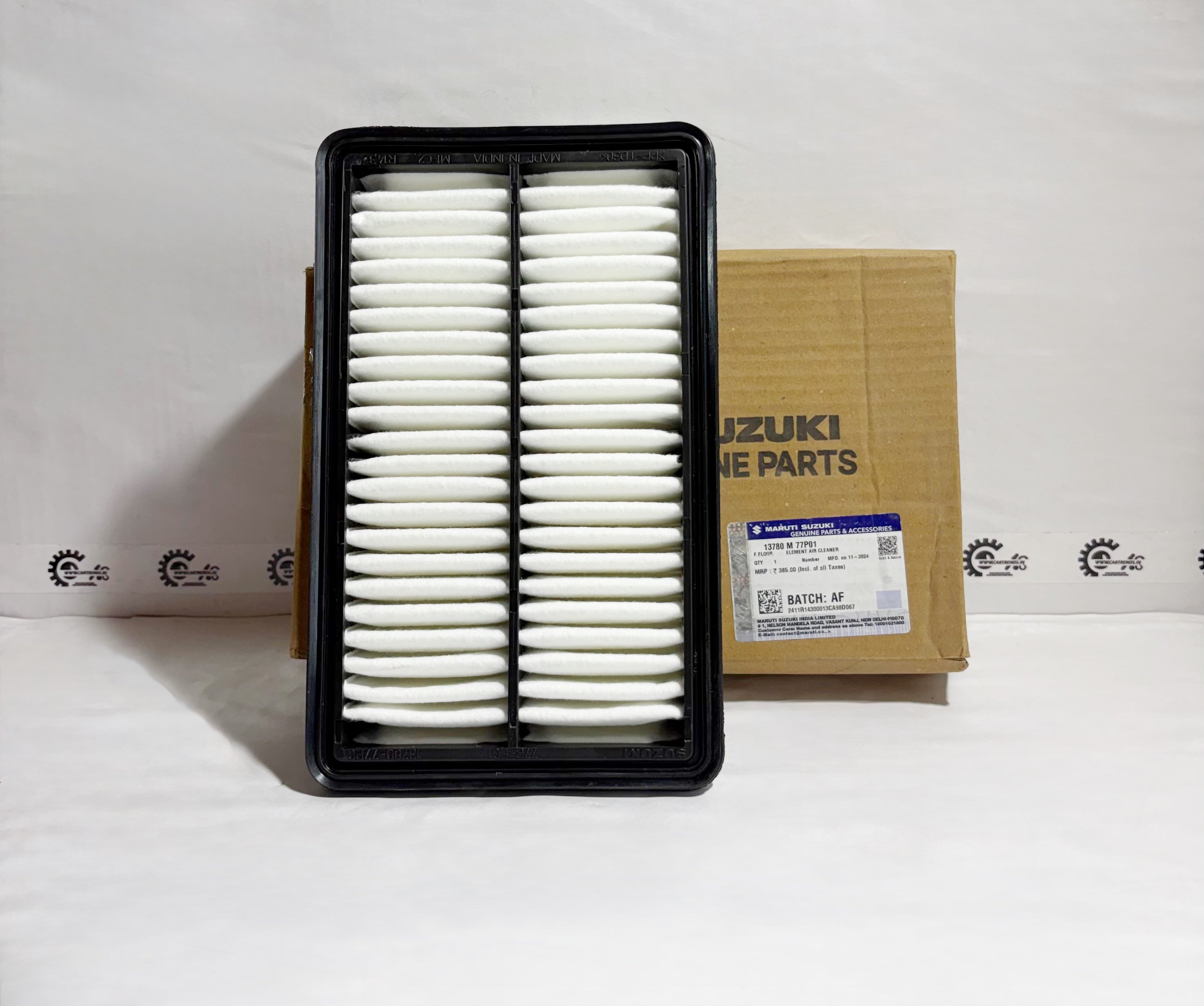 Maruti Suzuki ELEMENT AIR CLEANER 13780M77P01 filter for Super Carry front view showing air filtration component