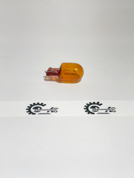 Honda 12V 21W wedge light bulb, front view showing the small, clear glass bulb with metal base for vehicle lighting.