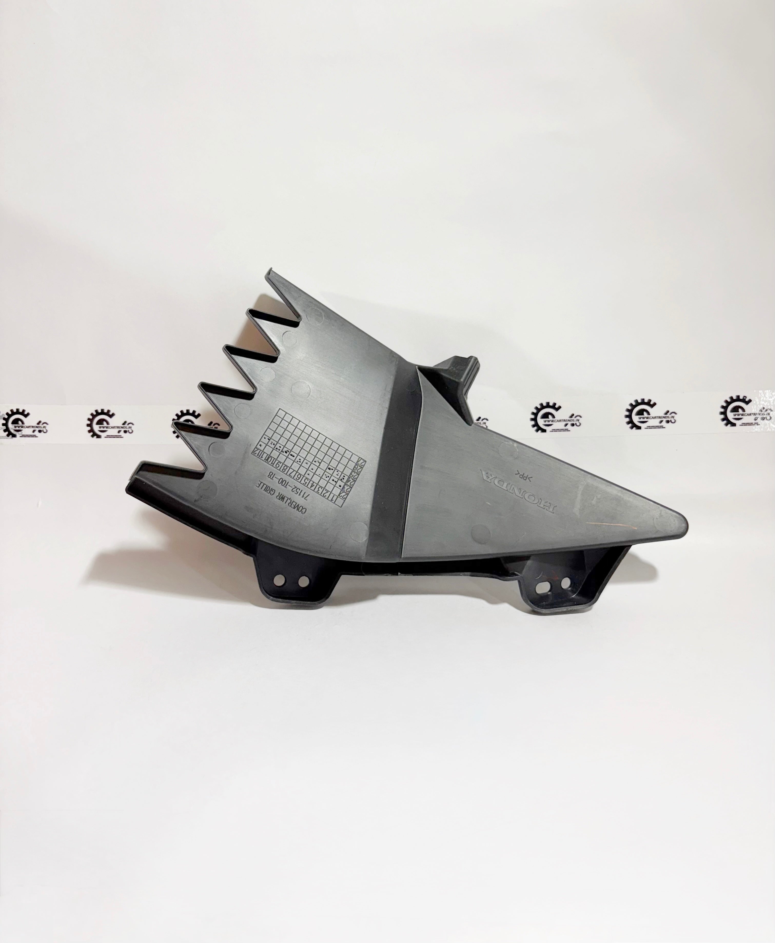 Honda Cover LWR Grille 71152T00T80 for front of vehicle, showcasing the grille cover with detailed design and finish.