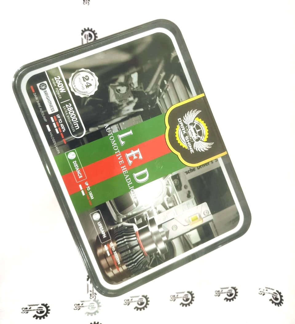 Dark Shine branded automotive LED headlight 80B-H19/H4-6000K - Left view