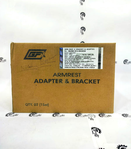 GFI black armrest bracket and adapter GARF-005 - Left view