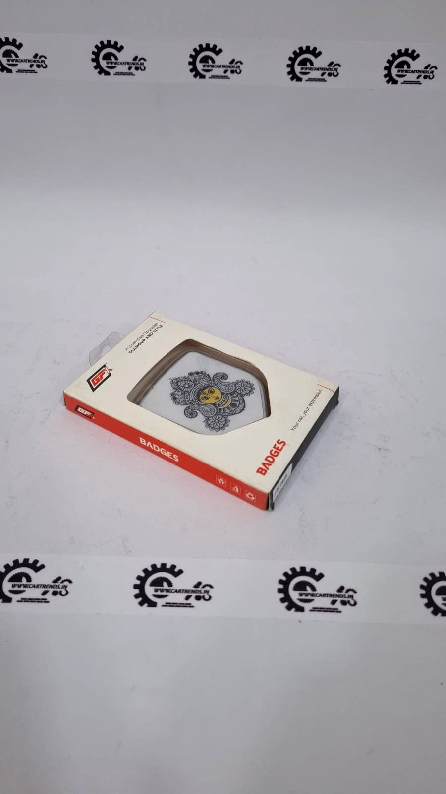 GFX brand metal emblem GFBG-007 - Left view
