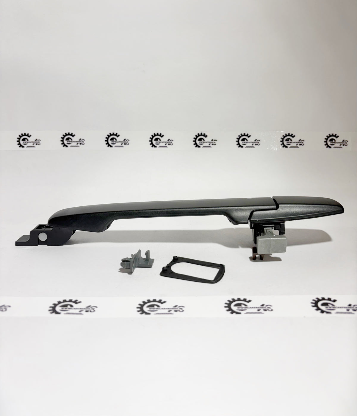 Honda handle assembly for right rear door, part number 72640TG2K01, showing the exterior handle on a vehicle.