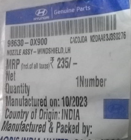 WINDSHIELD NOZZLE I10 LH SIDE  986300X900