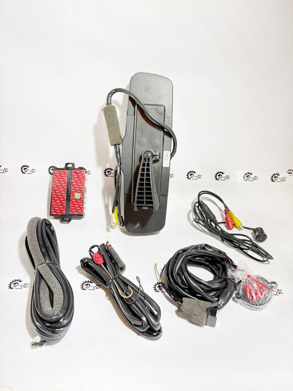 Honda rear sensor kit with infrared mirror and camera, showing the front view of the sensor and camera components.