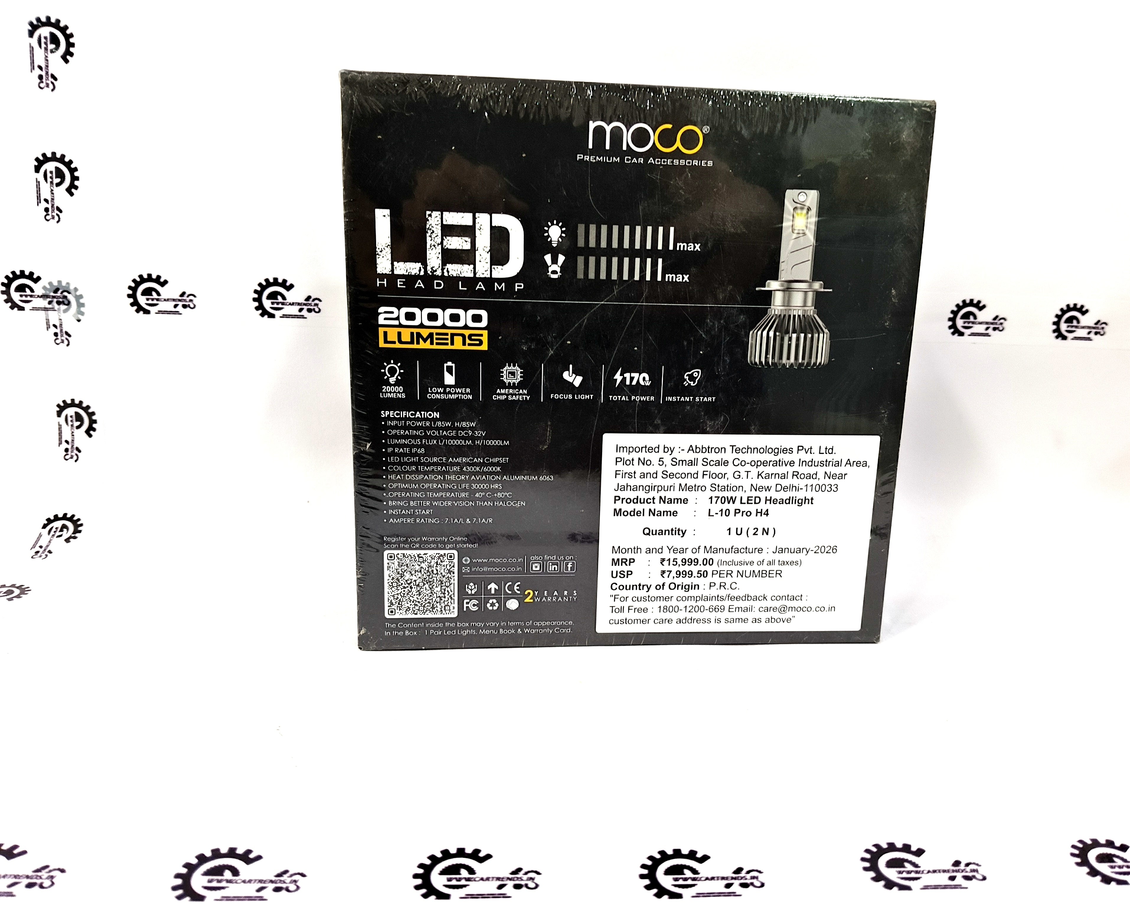 LED Headlamp L10 Pro - Back view