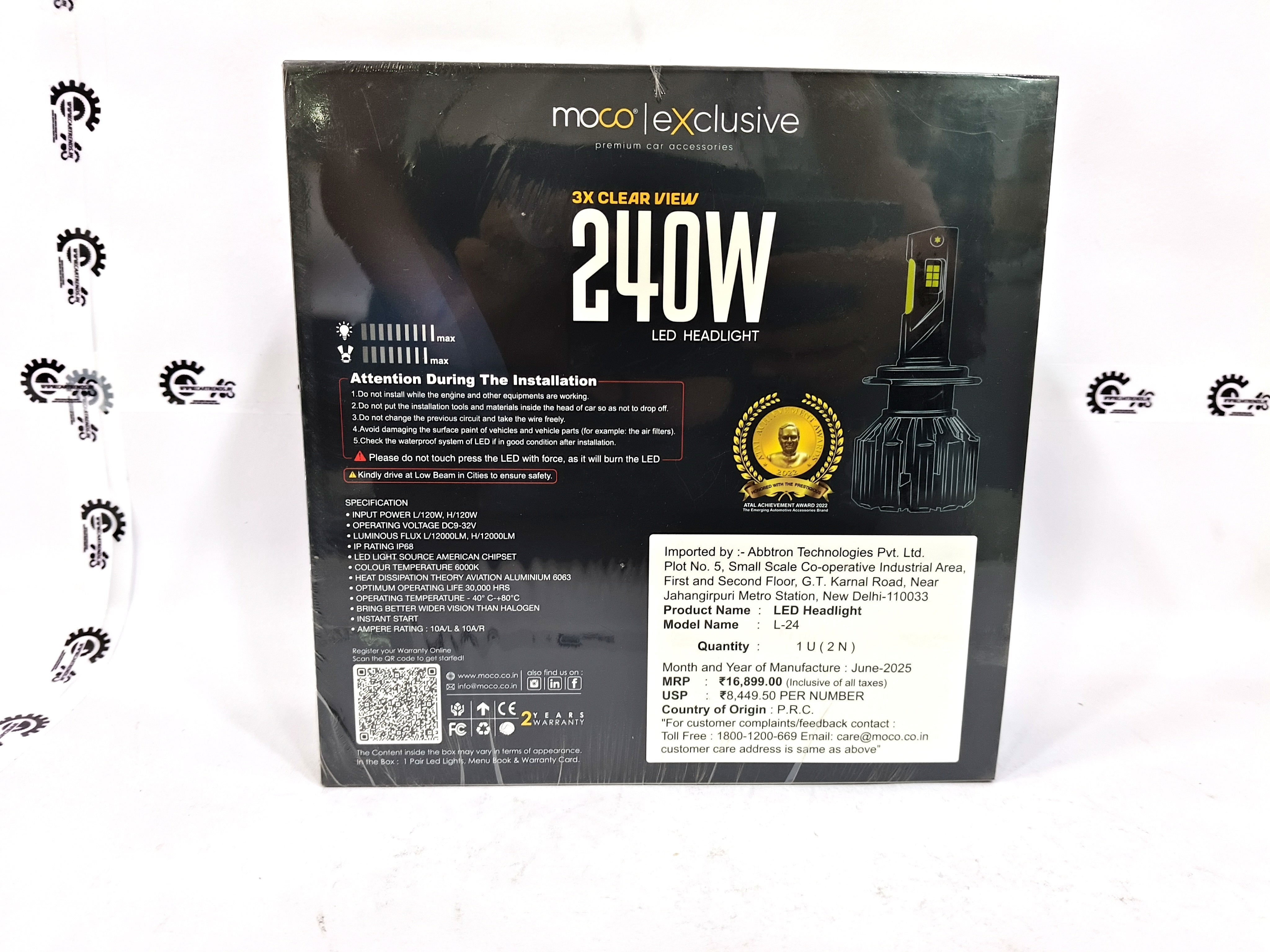 LED Headlight L24 - Back view