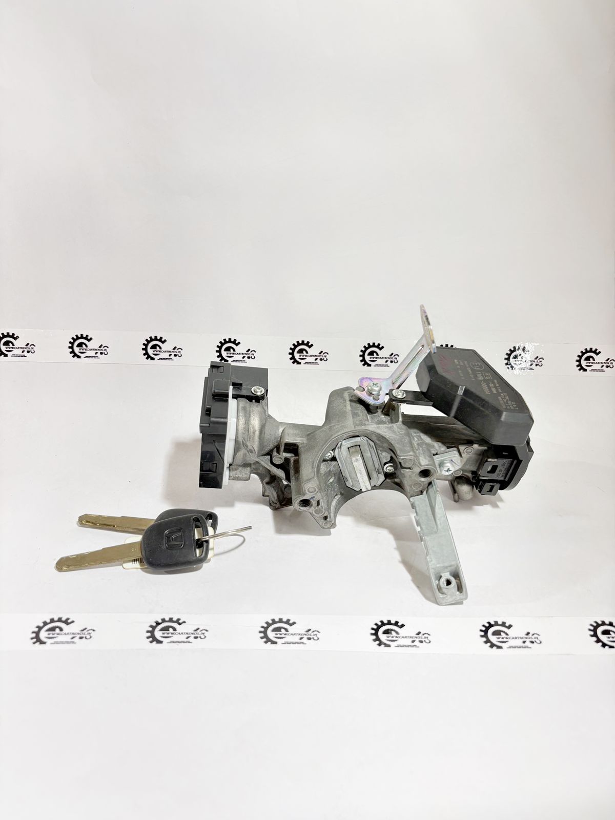 Honda City petrol steering lock, black metal security lock for vehicle steering, shown from the back.