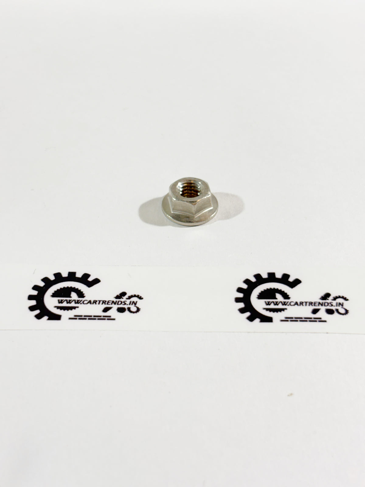 Honda M8 flange nut with part number 90336T5A003, shown from the back angle, used for automotive or motorcycle applications.