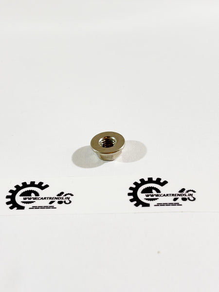 Honda M8 flange nut, part number 90336T5A003, shown in a close-up front view for automotive repair and replacement.