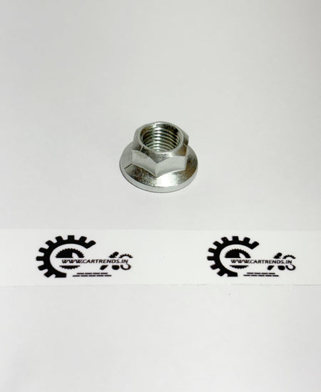 Honda nut self-lock 14mm W model 90213SMA003, shown from the left side, used for secure fastening in automotive applications.