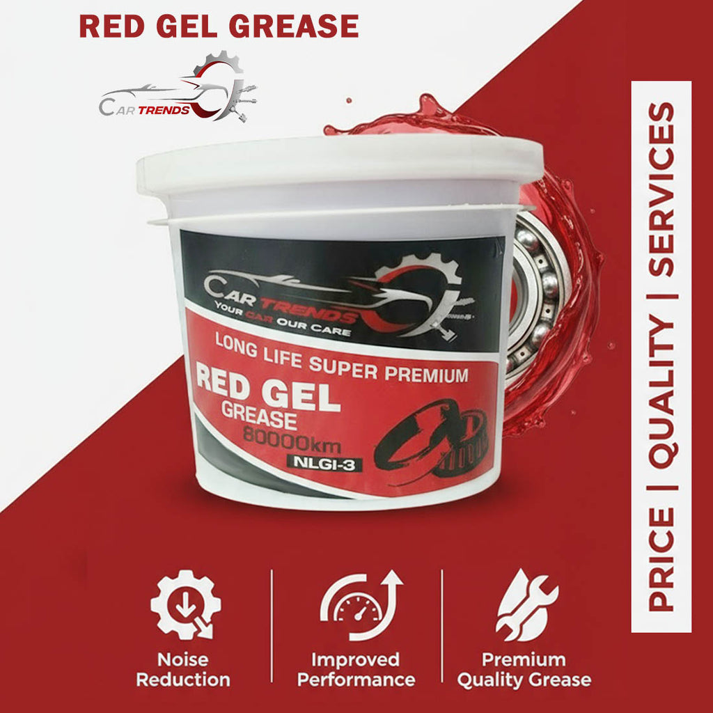 CarTrends Red Gel Grease NLGI-3, 500g | Long Life 80,000 km