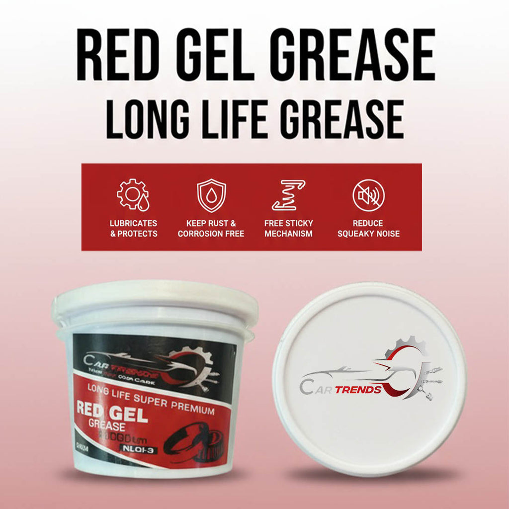 CarTrends Red Gel Grease NLGI-3, 500g | Long Life 80,000 km