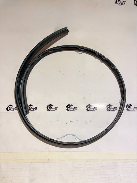 Left view of Honda rubber wheel splash shield dam part 73227T08K00 for vehicle protection and durability.