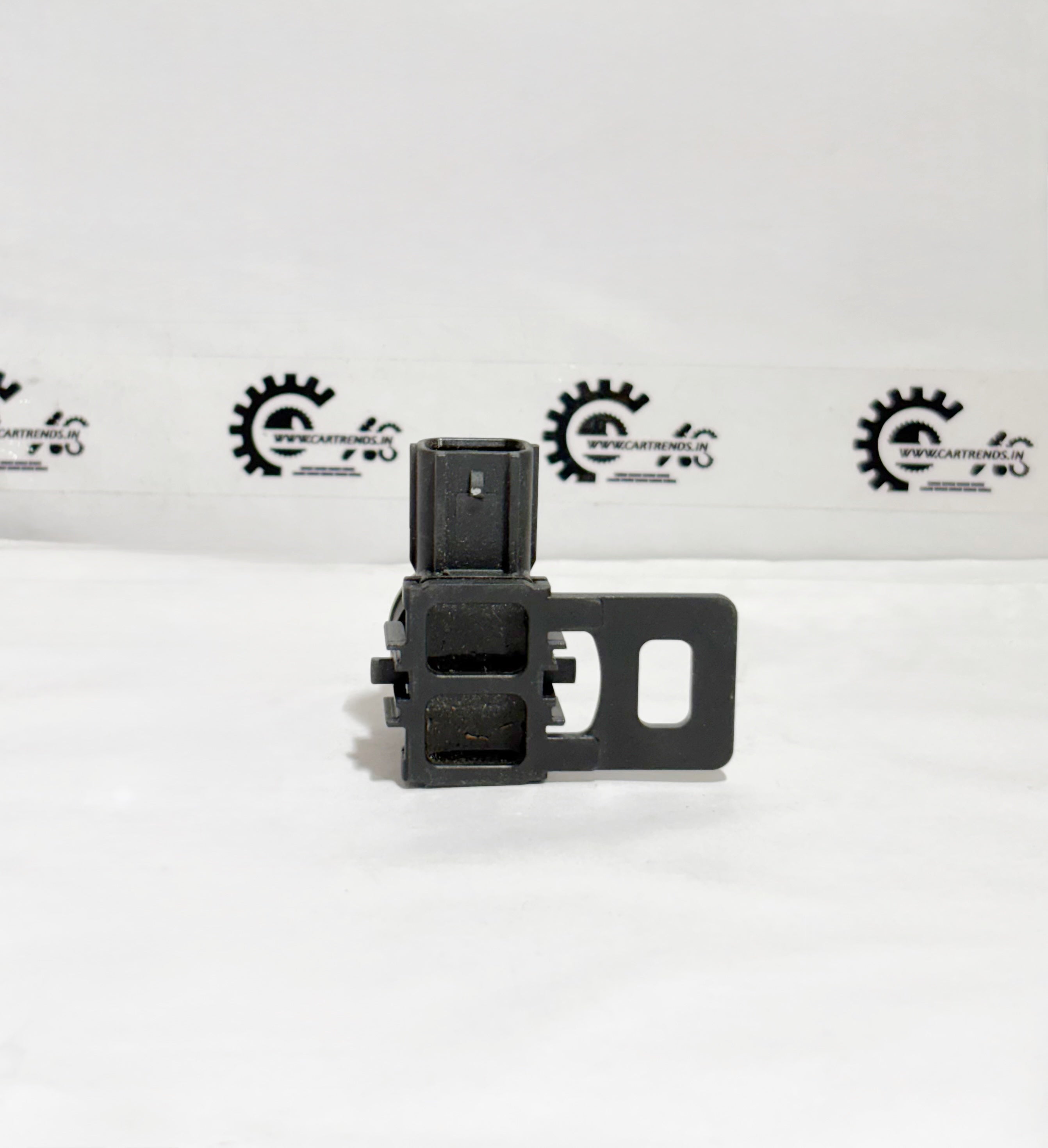 Honda parking sensor assembly with clip, shown from the back, labeled 39680T00D21ZE, designed for vehicle parking assistance.