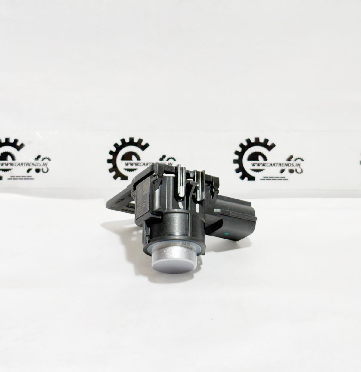 Honda parking sensor assembly with clip, shown from the left side, designed for accurate parking assistance.