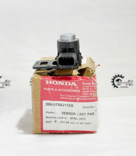 Honda parking sensor assembly with clip, showing the right side parking sensor component for vehicle detection and safety.