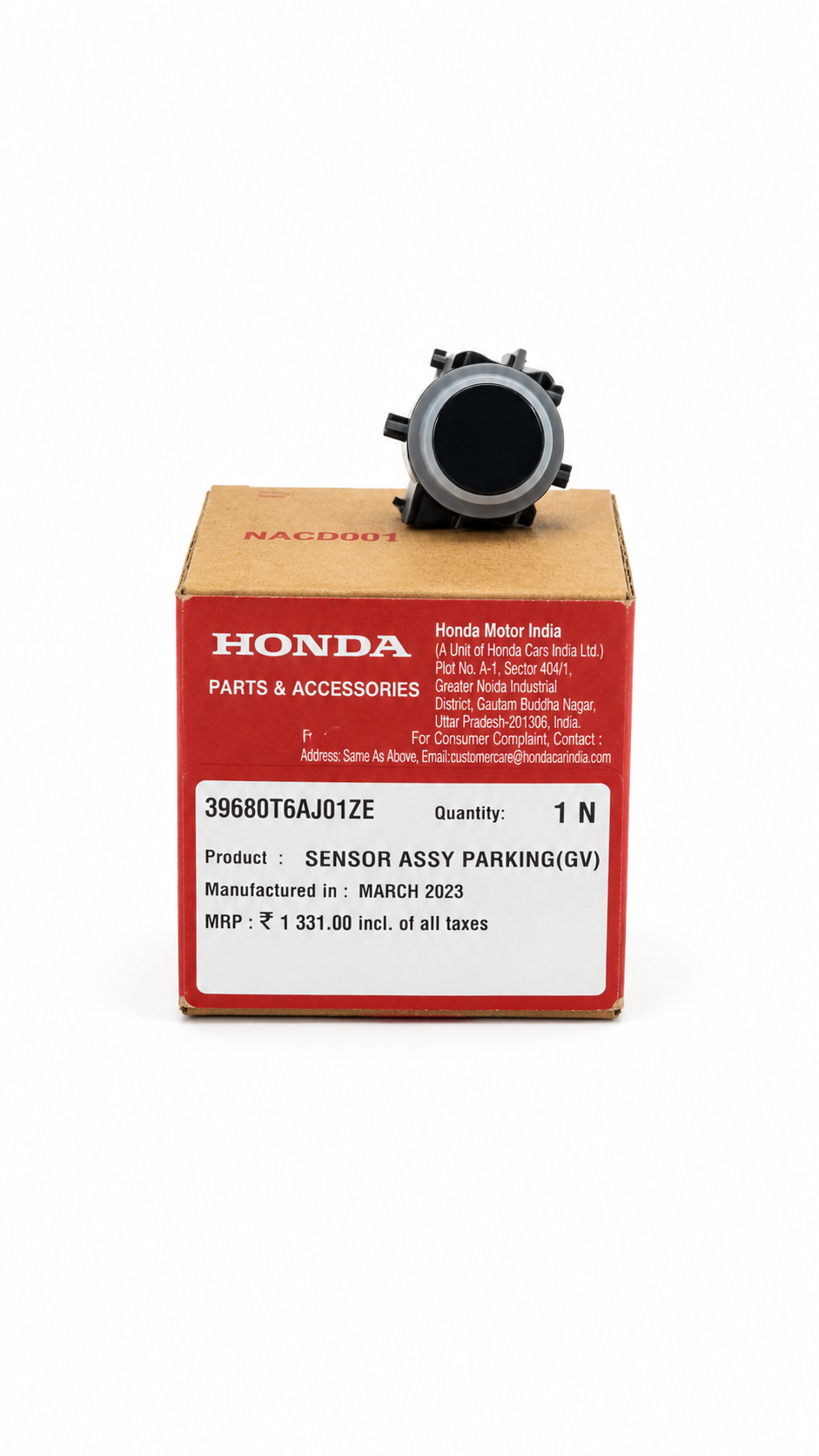 Honda parking sensor assembly without CL, shown on the left side, designed for accurate parking assistance.