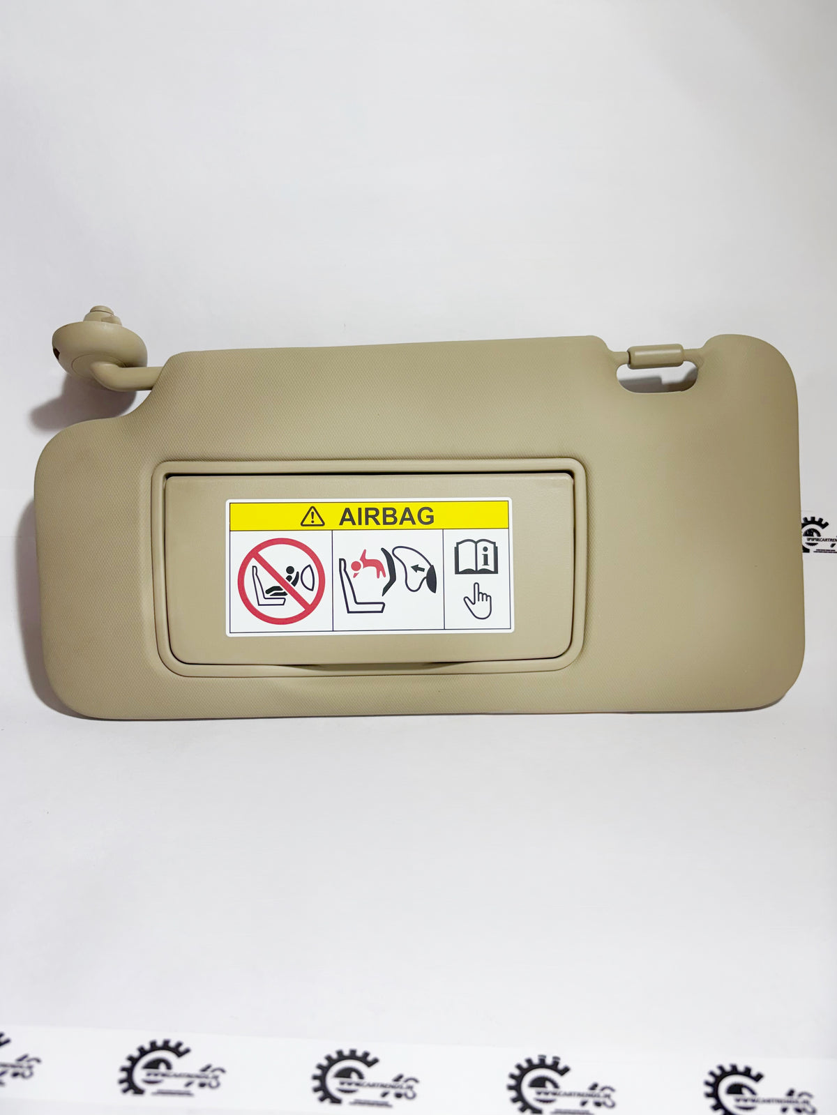 Honda sunvisor assembly L model 83280T9DD91ZA, rear view showing the black sunshade and mounting bracket.