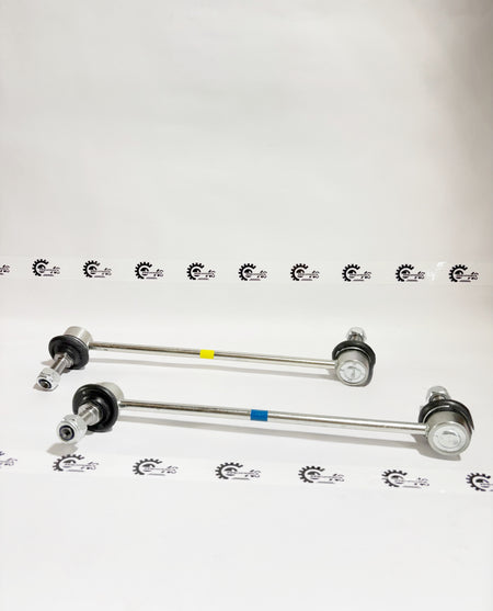 AUTOKOI stabilizer link assembly pair for Tata vehicles, showing front view of the universal stabilizer link setup.